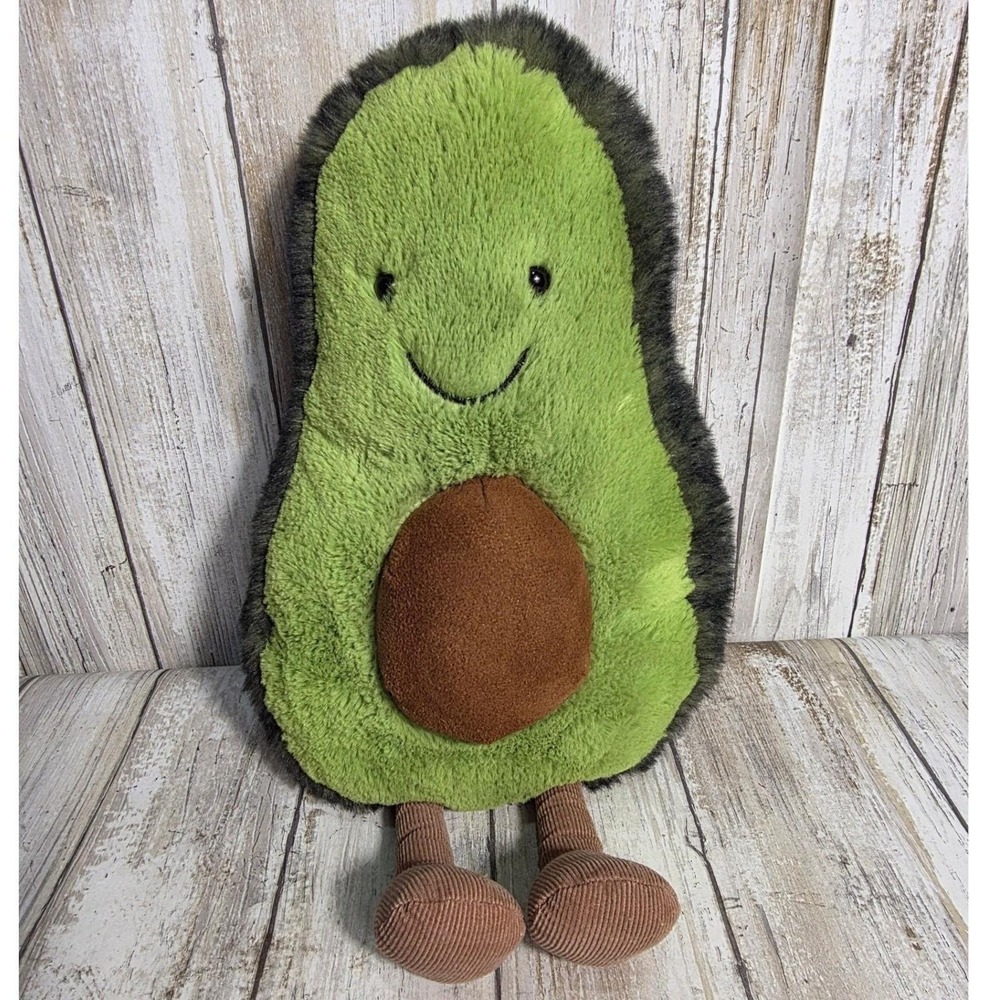 100%AUTHENTIC Jellycat Amuseable Avocado Green Plush Stuffed Animal Toy 13Inch - Picture 2 of 14